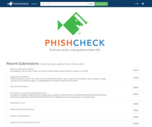 Phishcheck.me(Phishcheck 2.0 beta) Screenshot