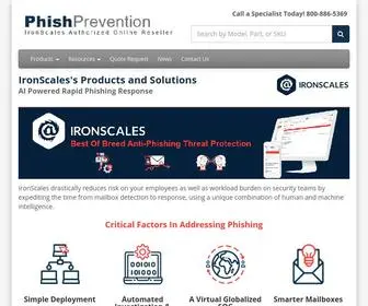 Phishprevention.com(IronScales's Products and Solutions) Screenshot