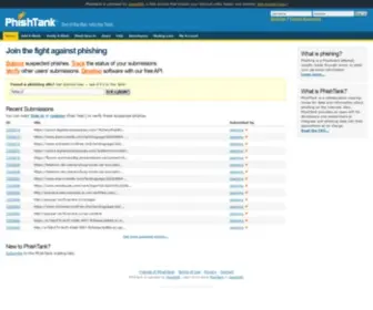 Phishtank.com(Join the fight against phishing) Screenshot