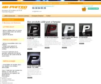 Phiteo.com(Fournisseur Enseignes et lettre lumineuses led en kit) Screenshot