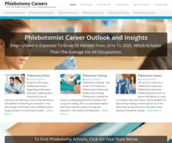 Phlebotomycareers.net(Find The Right School For Your Phlebotomy Career) Screenshot