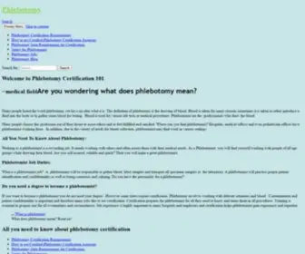 Phlebotomycertification101.com(Phlebotomy CertificationPhlebotomy) Screenshot
