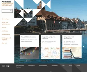 Phlu.ch(Die Pädagogische Hochschule Luzern ist das Zentrum für Lehrerinnen) Screenshot