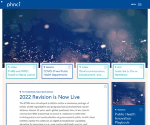 PHnci.org(Public Health National Center for Innovations) Screenshot