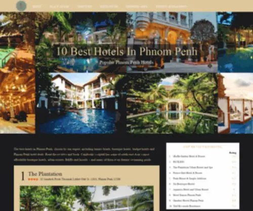 Phnompenhresorts.com(Phnom Penh Hotels) Screenshot