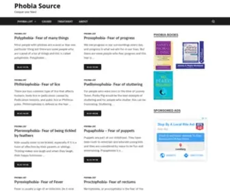 Phobiasource.com(Phobia Source) Screenshot