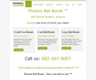 Phoenixbailbonds.co(The original Phoenix Bail Bonds company) Screenshot