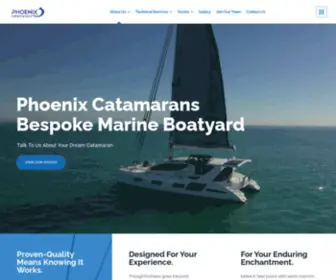 Phoenixcatamarans.com(Bespoke Boat Building) Screenshot