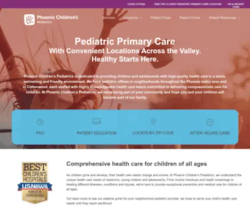 Phoenixchildrenspediatrics.org(Phoenix Children's Pediatrics) Screenshot
