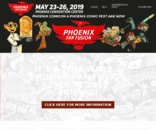 Phoenixcomicon.com(Phoenix Comicon) Screenshot