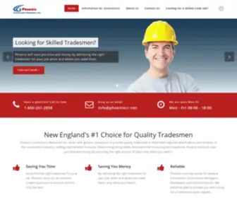 Phoenixconstructionresources.com(Skilled Construction Labor) Screenshot