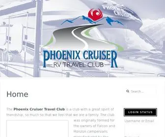 Phoenixcruisertravelclub.org(The official club for owners of Phoenix Cruiser RVs) Screenshot