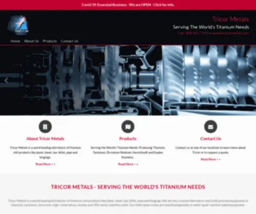 Phoenixmetallurgical.com(Titanium by Tricor) Screenshot