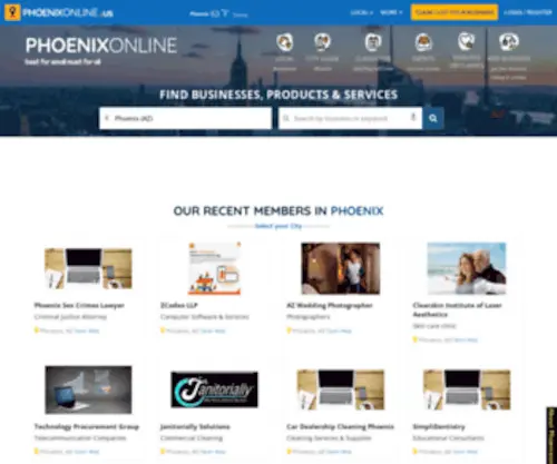 Phoenixonline.us(Phoenix (AZ) Business Listings) Screenshot
