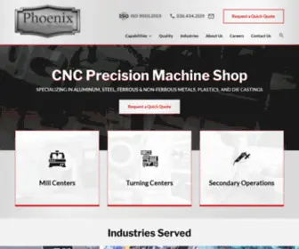 Phoenixprecisionmachining.com(Phoenix Precision Machining) Screenshot