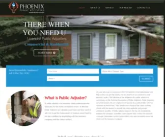 Phoenixpublicadjusters.net(Phoenix Public Adjusters) Screenshot