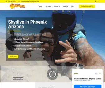 Phoenixskydivecenter.com(Tandem Skydiving at Phoenix Skydive Center in Arizona) Screenshot