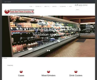 Phoenixstorefixtures.com(Phoenix Store Fixture and Auction) Screenshot