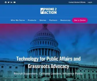 Phone2Action.com(Leading Solution for Government Affairs and Grassroots Advocacy Teams) Screenshot