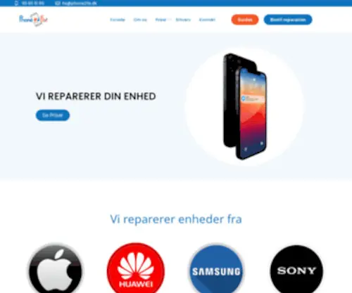 Phone2Fix.dk(Reparationer af telefoner & tablets Aalborg) Screenshot