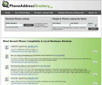 Phoneaddressdirectory.com(Phone Number & Address Directory) Screenshot