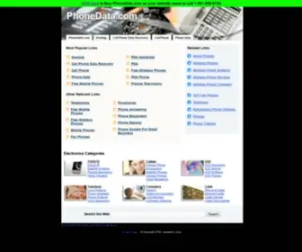 Phonedata.com(The Leading Telephones Site on the Net) Screenshot