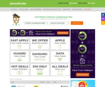 Phonefinder.co.za(Compare Every Cell Phone Contract Deal) Screenshot