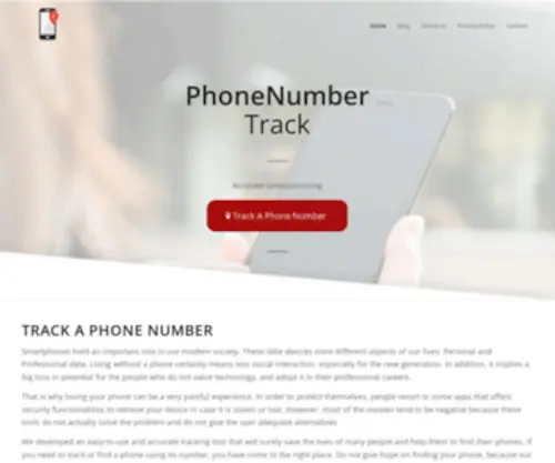 Phonenumber-Track.com(Track A Phone Number Online For Free) Screenshot