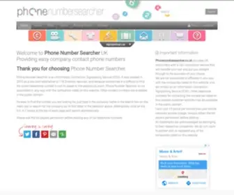 Phonenumbersearcher.co.uk(Phone Number Searcher) Screenshot