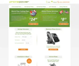 Phonepower.com(VoIP Provider Phone Power) Screenshot