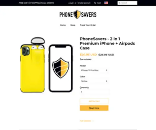 Phonesavers.shop(Create an Ecommerce Website and Sell Online) Screenshot