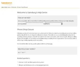 Phoneshopbysainsburys.co.uk(Phone shop by Sainsbury's) Screenshot