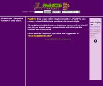 Phonetic.com(PhoNETic) Screenshot