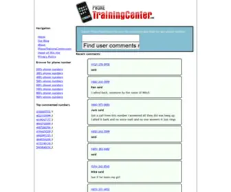 Phonetrainingcenter.com(Reverse Phone Lookup for All US numbers) Screenshot