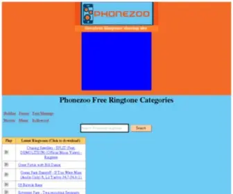 Phonezoo.com(Free rringtones for cell phones) Screenshot