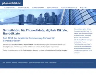 Phonodiktat.de(Schreibbüro) Screenshot