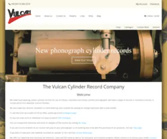 Phonographcylinders.com(New phonograph cylinder records for sale from Vulcan Cylinder Records) Screenshot