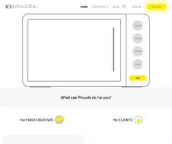 Phoode.com(Phoode = Food Creatives) Screenshot