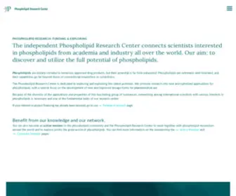 Phospholipid-Research-Center.com(The independent Phospholipid Research Center connects scientists interested in phospholipids) Screenshot