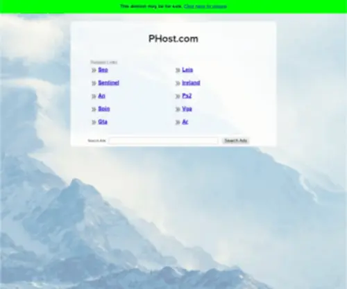 Phost.com(The Leading P Host Site on the Net) Screenshot