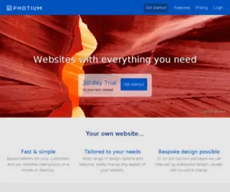 Photium.com(Create your own photography website) Screenshot