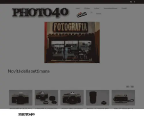 Photo40.it(Vendita usato di fotocamere digitali e analogiche a Milano. Vasta scelta di accessori fotografici) Screenshot
