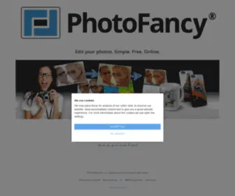 Photofancy.com(Online photo editing and personalised photo gifts) Screenshot