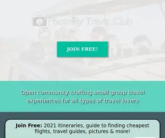 Photoflytravel.com(Open community crafting small group travel experiences for all types of travel lovers. Join Free) Screenshot