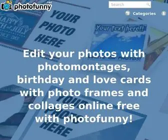 Photofunny.net(Birthday and Christmas cards photo frame editor) Screenshot