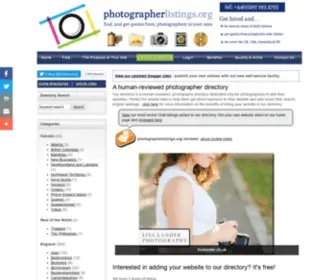 Photographerlistings.org(A photographer directory) Screenshot