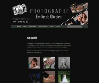 Photographeure.com(Photographe portrait et mariage Evreux Eure Emilie de OliveiraEmilie de Oliveira) Screenshot