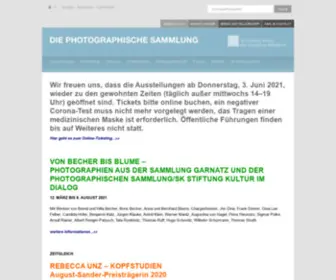 Photographie-SK-Kultur.de(Photographie, Ausstellungen und Sammlung in Köln) Screenshot