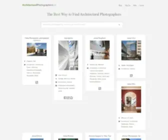Photographyandarchitecture.com(The best way to find architectural photographers worldwide) Screenshot