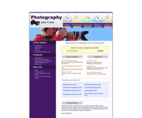 Photographyjobsfinder.com(Photography Jobs Finder) Screenshot